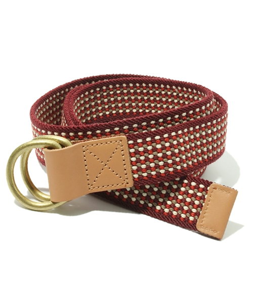 BEAMS BOY(ビームスボーイ)の「GEVAERT / ドット Wリング(ベルト・レディース・ワイン/ネイビー・ONE SIZE)」の1枚目の写真