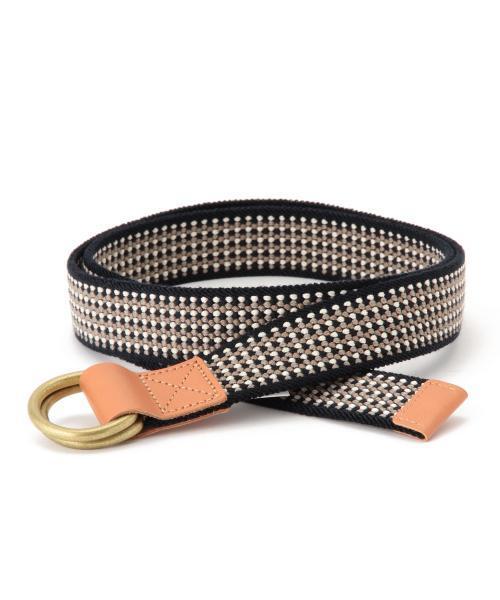 BEAMS BOY(ビームスボーイ)の「GEVAERT / ドット Wリング(ベルト・レディース・ワイン/ネイビー・ONE SIZE)」の3枚目の写真