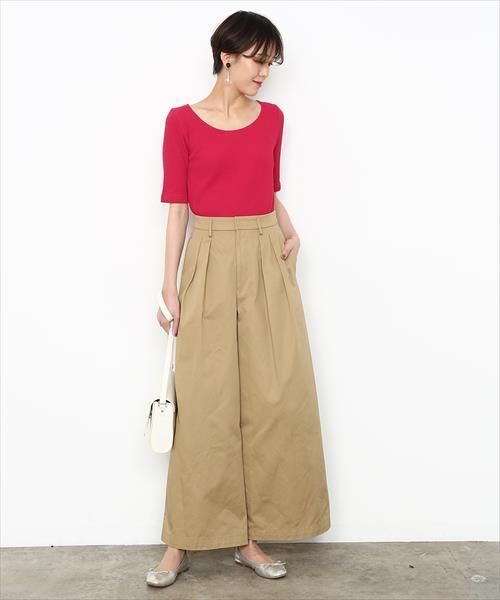 ADAM ET ROPE'(アダムエロペ)の「2タックワイドチノパンツ(その他パンツ・レディース・ベージュ/ホワイト・36/38)」の12枚目の写真
