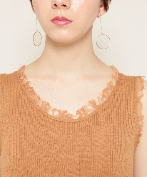 PAGEBOY（ページボーイ）の「フリンジニットタンクトップ（タンクトップ・レディース・グリーン/キャメル/ホワイト・FREE）」の17枚目の写真