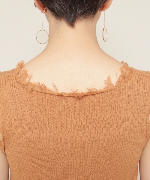 PAGEBOY（ページボーイ）の「フリンジニットタンクトップ（タンクトップ・レディース・グリーン/キャメル/ホワイト・FREE）」の20枚目の写真