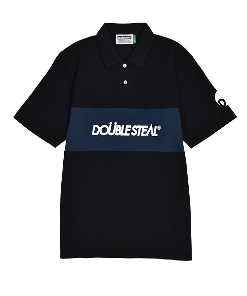 DOUBLE STEAL（ダブルスティール）の「Conversion POLO　ポロ（ポロシャツ・メンズ・ホワイト×ブラック/ブラック×ホワイト/ホワイト×ネイビー/ブラック×ブルー・MEDIUM/LARGE/X-LARGE）」の4枚目の写真