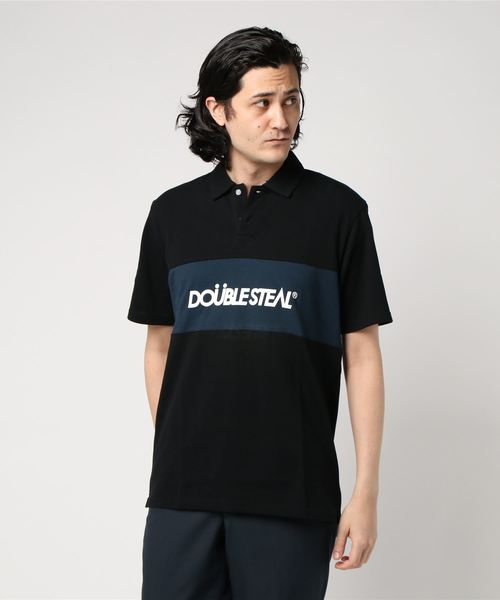 DOUBLE STEAL（ダブルスティール）の「Conversion POLO　ポロ（ポロシャツ・メンズ・ホワイト×ブラック/ブラック×ホワイト/ホワイト×ネイビー/ブラック×ブルー・MEDIUM/LARGE/X-LARGE）」の9枚目の写真