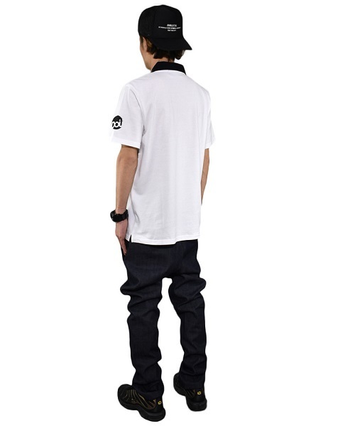 DOUBLE STEAL（ダブルスティール）の「Conversion POLO　ポロ（ポロシャツ・メンズ・ホワイト×ブラック/ブラック×ホワイト/ホワイト×ネイビー/ブラック×ブルー・MEDIUM/LARGE/X-LARGE）」の7枚目の写真