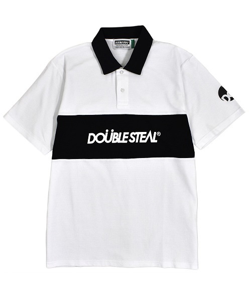 DOUBLE STEAL（ダブルスティール）の「Conversion POLO　ポロ（ポロシャツ・メンズ・ホワイト×ブラック/ブラック×ホワイト/ホワイト×ネイビー/ブラック×ブルー・MEDIUM/LARGE/X-LARGE）」の10枚目の写真