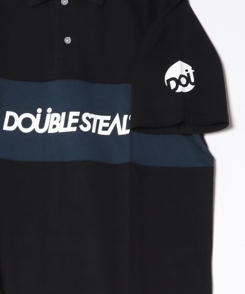 DOUBLE STEAL（ダブルスティール）の「Conversion POLO　ポロ（ポロシャツ・メンズ・ホワイト×ブラック/ブラック×ホワイト/ホワイト×ネイビー/ブラック×ブルー・MEDIUM/LARGE/X-LARGE）」の12枚目の写真