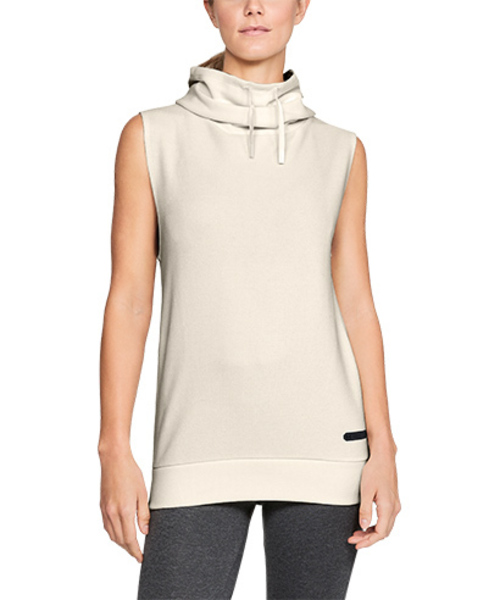 Under Armour アンダーアーマー の レディース ライフスタイル袖なしパーカー アンストッパブル ショートスリーブピケフェネル パーカー Wear