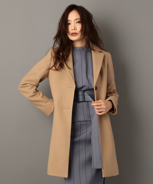NINE(ナイン)の「ショートチェスターコート(チェスターコート・レディース・ベージュ/ネイビー/ラベンダー・1/0)」の2枚目の写真