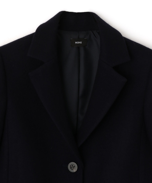 NINE(ナイン)の「ショートチェスターコート(チェスターコート・レディース・ベージュ/ネイビー/ラベンダー・1/0)」の8枚目の写真