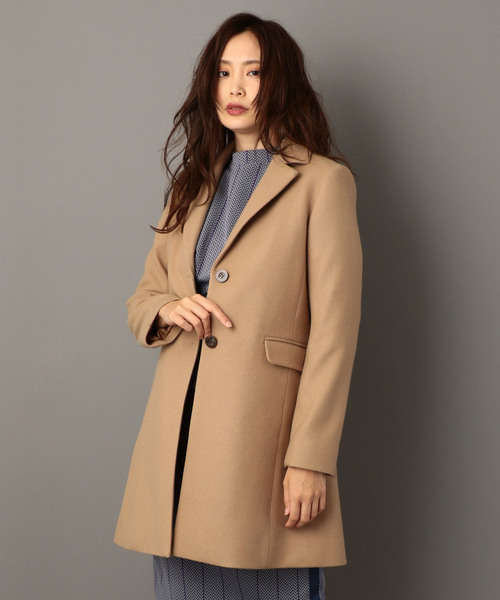 NINE(ナイン)の「ショートチェスターコート(チェスターコート・レディース・ベージュ/ネイビー/ラベンダー・1/0)」の13枚目の写真