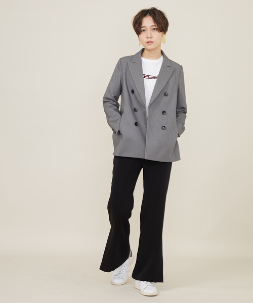 STUDIOUS(ステュディオス)の「【STUDIOUS】ツイルフレアパンツ(その他パンツ・レディース・ブラック・0/1)」の14枚目の写真