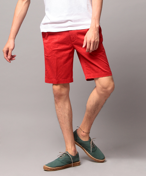 BEAUTY&YOUTH UNITED ARROWS（ビューティーアンドユースユナイテッドアローズ）の「BY ガーメントダイ ツイル ノープリーツ ショートパンツ（FDG）[MMG4]◆（その他パンツ・メンズ・ダークグレー/ナチュラル/ブラウン/レッド/マスタード/ケリー/ネイビー・SMALL/MEDIUM/LARGE/X-LARGE）」の7枚目の写真