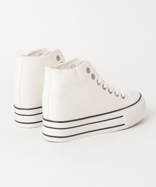 KOBE LETTUCE（コウベレタス）の「ハイカットプラットフォームスニーカー＊レディース/厚底/シューズ[I1609]神戸レタス（スニーカー・レディース・ホワイト/ブラック/ブルー系その他・LL/M/L/S）」の4枚目の写真