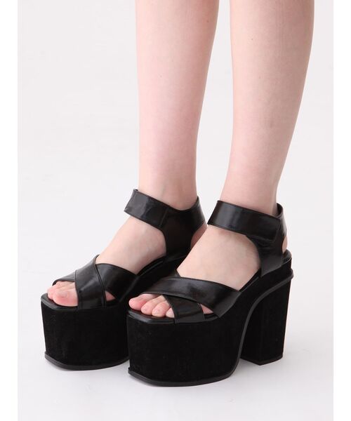 EMODA（エモダ）の「ハイヒールコンビシューズ（サンダル・レディース・ブラック/パープル/ブラウン・SMALL/MEDIUM/LARGE）」の7枚目の写真