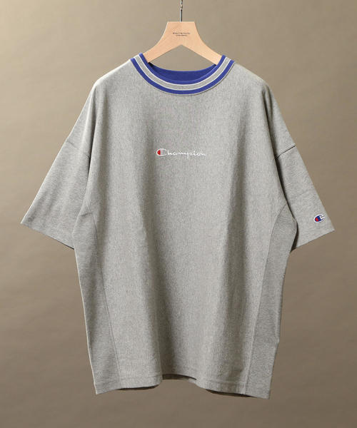 Champion（チャンピオン）の「【別注】 ＜CHAMPION(チャンピオン）＞ REVERSE WEAVE LINE TEE/Tシャツ<br> ◆（Tシャツ/カットソー・メンズ・ホワイト/ブラック/ライトグレー/ネイビー・SMALL/MEDIUM/LARGE/X-LARGE）」の3枚目の写真