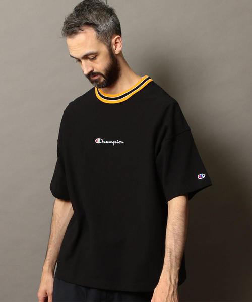 Champion（チャンピオン）の「【別注】 ＜CHAMPION(チャンピオン）＞ REVERSE WEAVE LINE TEE/Tシャツ<br> ◆（Tシャツ/カットソー・メンズ・ホワイト/ブラック/ライトグレー/ネイビー・SMALL/MEDIUM/LARGE/X-LARGE）」の2枚目の写真
