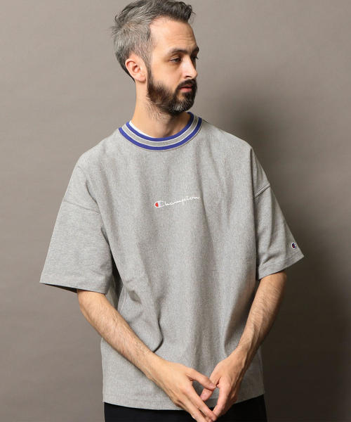 Champion（チャンピオン）の「【別注】 ＜CHAMPION(チャンピオン）＞ REVERSE WEAVE LINE TEE/Tシャツ（Tシャツ/カットソー・メンズ・ネイビー/ブラック/ホワイト/ライトグレー・MEDIUM/X-LARGE/SMALL/LARGE）」の15枚目の写真