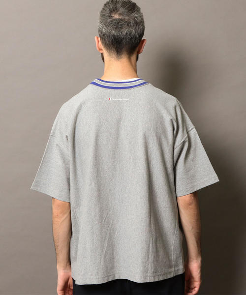 Champion（チャンピオン）の「【別注】 ＜CHAMPION(チャンピオン）＞ REVERSE WEAVE LINE TEE/Tシャツ（Tシャツ/カットソー・メンズ・ネイビー/ブラック/ホワイト/ライトグレー・MEDIUM/X-LARGE/SMALL/LARGE）」の14枚目の写真