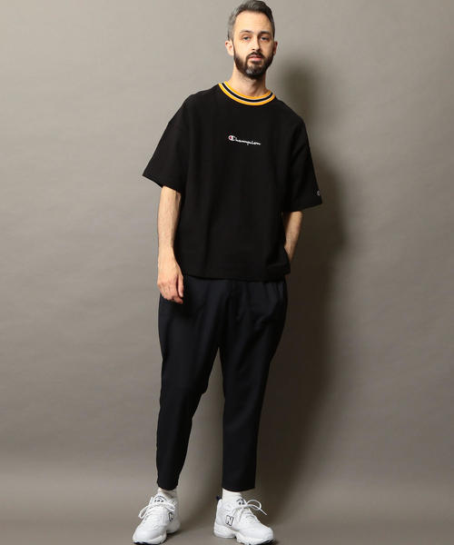 Champion（チャンピオン）の「【別注】 ＜CHAMPION(チャンピオン）＞ REVERSE WEAVE LINE TEE/Tシャツ（Tシャツ/カットソー・メンズ・ネイビー/ブラック/ホワイト/ライトグレー・MEDIUM/X-LARGE/SMALL/LARGE）」の7枚目の写真