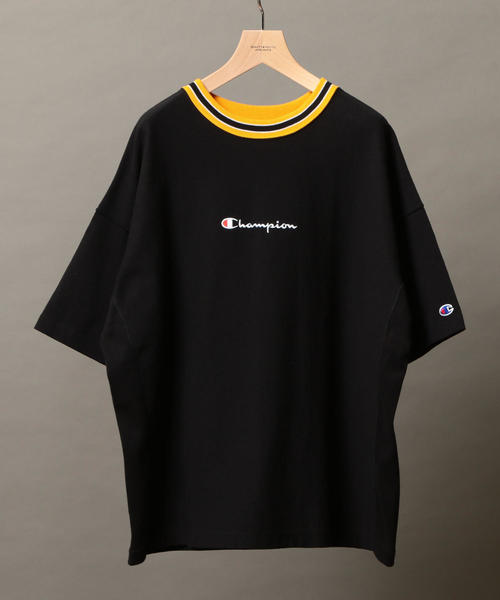 Champion（チャンピオン）の「【別注】 ＜CHAMPION(チャンピオン）＞ REVERSE WEAVE LINE TEE/Tシャツ（Tシャツ/カットソー・メンズ・ネイビー/ブラック/ホワイト/ライトグレー・MEDIUM/X-LARGE/SMALL/LARGE）」の6枚目の写真