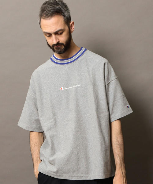 Champion（チャンピオン）の「【別注】 ＜CHAMPION(チャンピオン）＞ REVERSE WEAVE LINE TEE/Tシャツ<br> ◆（Tシャツ/カットソー・メンズ・ホワイト/ブラック/ライトグレー/ネイビー・SMALL/MEDIUM/LARGE/X-LARGE）」の19枚目の写真