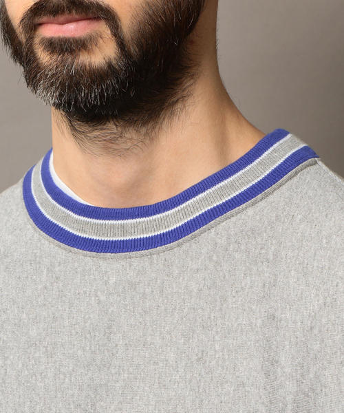 Champion（チャンピオン）の「【別注】 ＜CHAMPION(チャンピオン）＞ REVERSE WEAVE LINE TEE/Tシャツ<br> ◆（Tシャツ/カットソー・メンズ・ホワイト/ブラック/ライトグレー/ネイビー・SMALL/MEDIUM/LARGE/X-LARGE）」の15枚目の写真