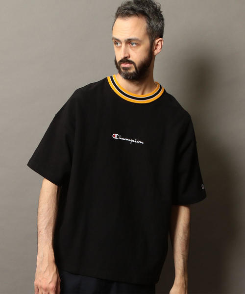 Champion（チャンピオン）の「【別注】 ＜CHAMPION(チャンピオン）＞ REVERSE WEAVE LINE TEE/Tシャツ<br> ◆（Tシャツ/カットソー・メンズ・ホワイト/ブラック/ライトグレー/ネイビー・SMALL/MEDIUM/LARGE/X-LARGE）」の8枚目の写真