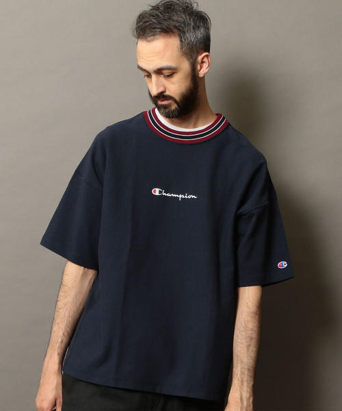 Champion（チャンピオン）の「【別注】 ＜CHAMPION(チャンピオン）＞ REVERSE WEAVE LINE TEE/Tシャツ<br> ◆（Tシャツ/カットソー・メンズ・ホワイト/ブラック/ライトグレー/ネイビー・SMALL/MEDIUM/LARGE/X-LARGE）」の12枚目の写真