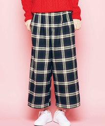 ベルト付ウエストフリルワイドパンツ
