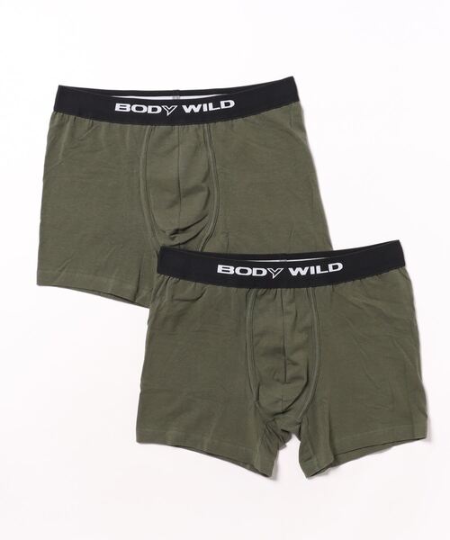BODY WILD（ボディーワイルド）の「BODY WILD/ボディワイルド　WEB限定 ボクサーパンツ2枚組（ボクサーパンツ・メンズ・ネイビー/ブラック/杢グレー/チャコールグレー/カーキ・SMALL/MEDIUM/LARGE/X-LARGE）」の4枚目の写真