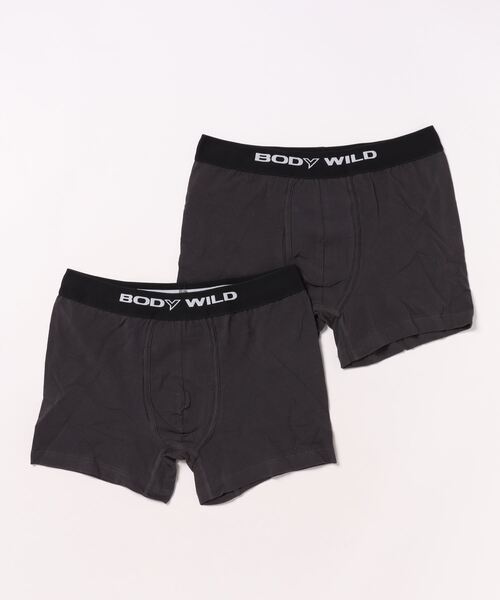 BODY WILD（ボディーワイルド）の「BODY WILD/ボディワイルド　WEB限定 ボクサーパンツ2枚組（ボクサーパンツ・メンズ・ネイビー/ブラック/杢グレー/チャコールグレー/カーキ・SMALL/MEDIUM/LARGE/X-LARGE）」の3枚目の写真