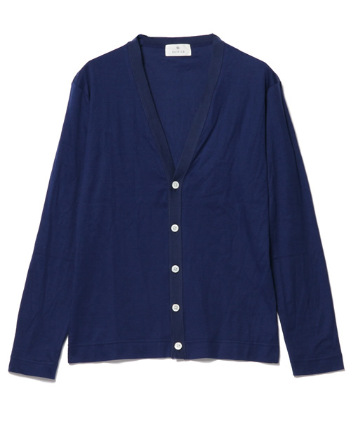 EDIFICE（エディフィス）の「◇ソフトフライス Vカーディガン（カーディガン/ボレロ・メンズ・チャコールグレー/ネイビー/ブルー系その他/オレンジ・44/46/48）」の4枚目の写真