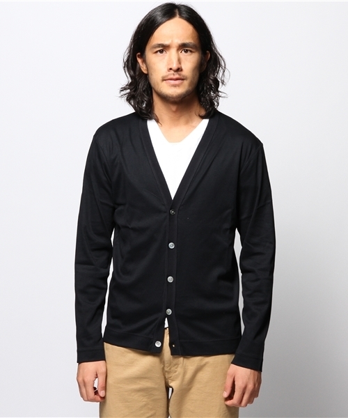 EDIFICE（エディフィス）の「◇ソフトフライス Vカーディガン（カーディガン/ボレロ・メンズ・チャコールグレー/ネイビー/ブルー系その他/オレンジ・44/46/48）」の9枚目の写真