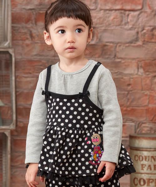 ANPANMAN KIDS COLLECTION(アンパンマンキッズコレクション)の「【アンパンマン】ジャガードニットキャミ長T(Tシャツ/カットソー)」|ブラック