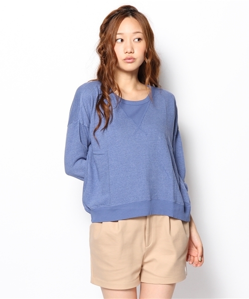 Another Edition（アナザーエディション）の「AE［A］ウラケ  L/SL PO（Tシャツ/カットソー・レディース・オフホワイト/ライトグレー/コバルトブルー・フリー）」の10枚目の写真