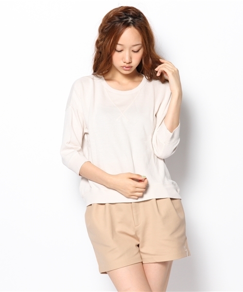 Another Edition（アナザーエディション）の「AE［A］ウラケ  L/SL PO（Tシャツ/カットソー・レディース・オフホワイト/ライトグレー/コバルトブルー・フリー）」の2枚目の写真