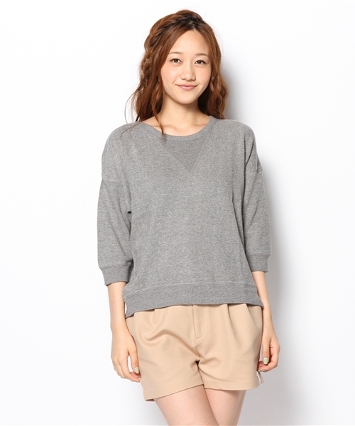 Another Edition（アナザーエディション）の「AE［A］ウラケ  L/SL PO（Tシャツ/カットソー・レディース・オフホワイト/ライトグレー/コバルトブルー・フリー）」の4枚目の写真