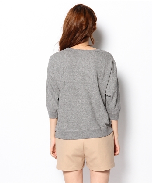 Another Edition（アナザーエディション）の「AE［A］ウラケ  L/SL PO（Tシャツ/カットソー・レディース・オフホワイト/ライトグレー/コバルトブルー・フリー）」の6枚目の写真