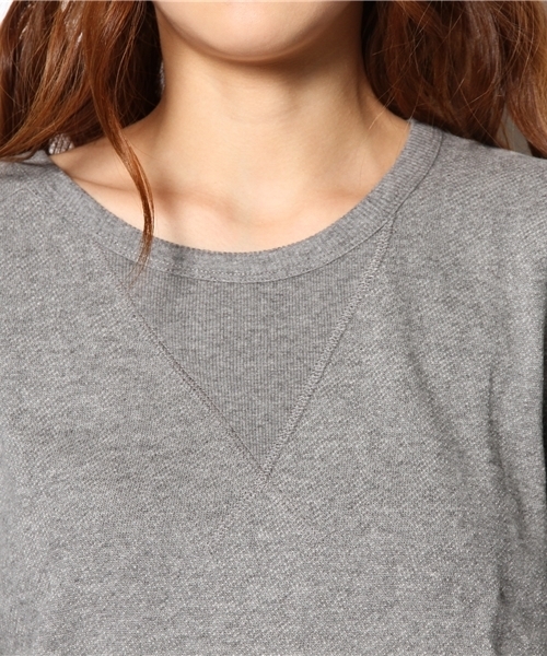 Another Edition（アナザーエディション）の「AE［A］ウラケ  L/SL PO（Tシャツ/カットソー・レディース・オフホワイト/ライトグレー/コバルトブルー・フリー）」の7枚目の写真