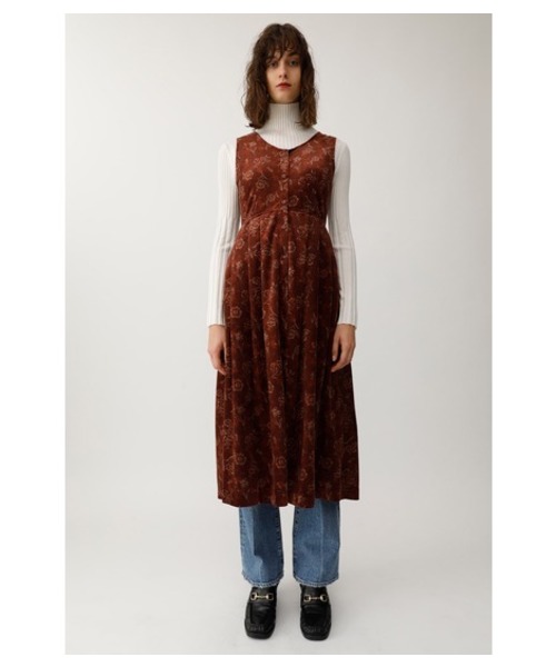 Moussy マウジー の Velvet Jumper Skirt ワンピース Wear