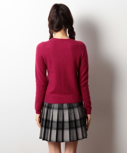 green label relaxing（グリーンレーベルリラクシング）の「GO W/RAC C/N パールBTN カーディガン（カーディガン/ボレロ・レディース・ライトグレー/ベージュ/ネイビー/パープル/オフホワイト/ワインレッド/ロイヤルブルー/その他1/ピンク・38/40）」の21枚目の写真