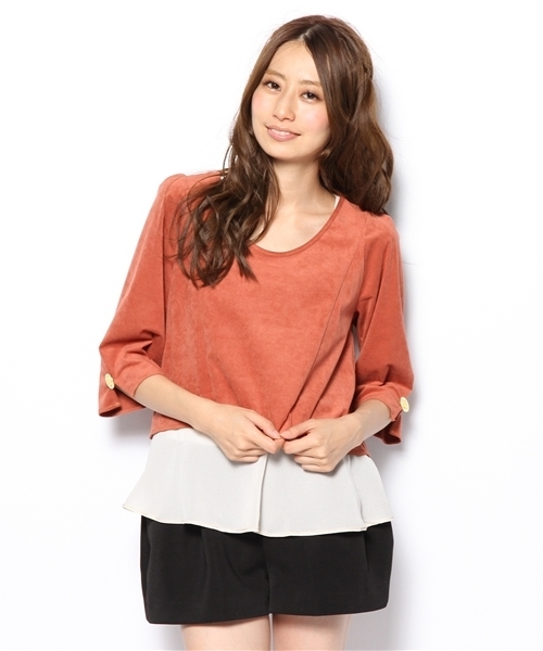 Language（ランゲージ）の「リバレックス プルオーバー（Tシャツ/カットソー・レディース・ベージュ系/オレンジ系/ブラック系・38）」の3枚目の写真