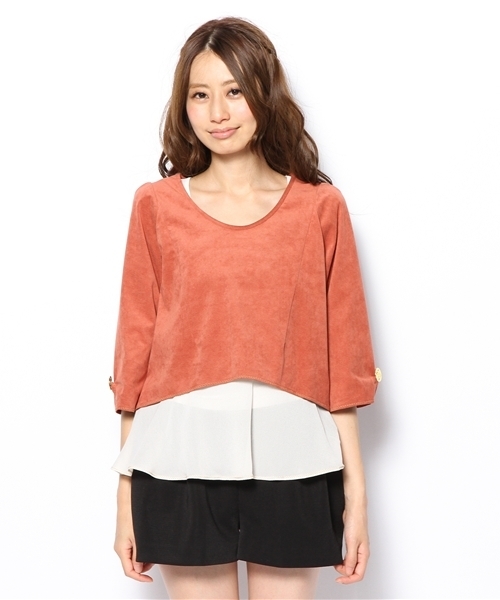 Language（ランゲージ）の「リバレックス プルオーバー（Tシャツ/カットソー・レディース・ベージュ系/オレンジ系/ブラック系・38）」の9枚目の写真