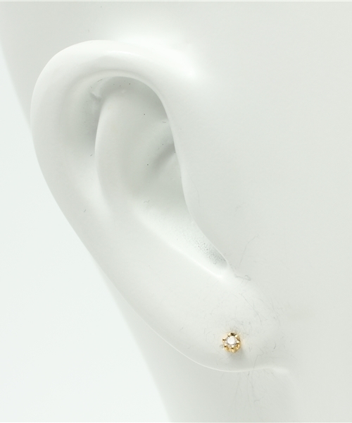 SHIPS for women(シップスフォーウィメン)の「10K ダイヤモンド ピアス(ピアス(両耳用)・レディース・ゴールド・ONE SIZE)」の3枚目の写真