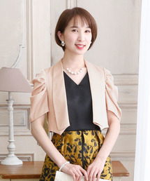 PourVous | ギャザースリーブ ボレロ 結婚式対応 オケージョン (テーラードジャケット)