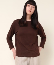 M1154 リネン天竺七分袖TEE