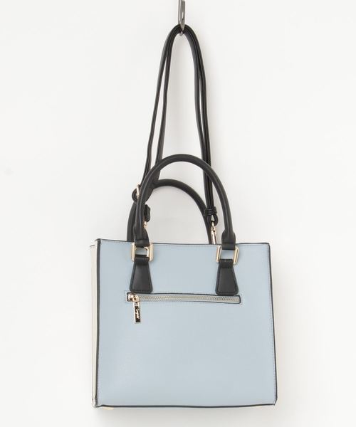 Ungrid(アングリッド)の「【Ungrid/アングリッド】 スカーフ付カラーコンビアオリスクエアバッグ(トートバッグ・レディース・ブラック/ブルー/ベージュ系その他/キャメル・FREE)」の5枚目の写真