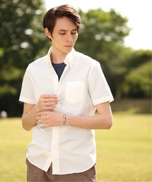 EDIFICE | ハンソデ クールマックス サッカーボタンダウンシャツ(シャツ/ブラウス)