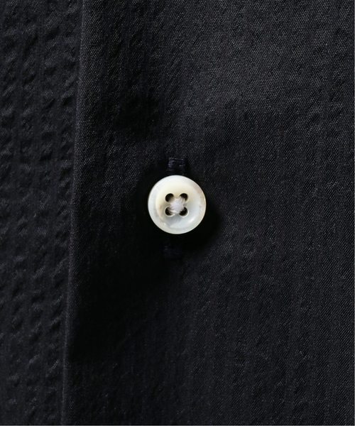 EDIFICE（エディフィス）の「ハンソデ クールマックス サッカーボタンダウンシャツ（シャツ/ブラウス・メンズ・ネイビー/ホワイト・44/46/48）」の9枚目の写真