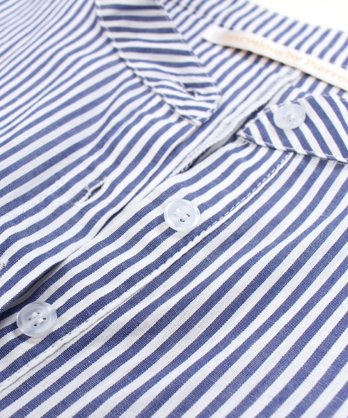 Pierrot(ピエロ)の「フレア切り替えノーカラーワンピース(ワンピース・レディース・ブルー/ネイビー・MEDIUM/LARGE)」の11枚目の写真